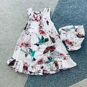 Yo Baby White Dress with Butterflies